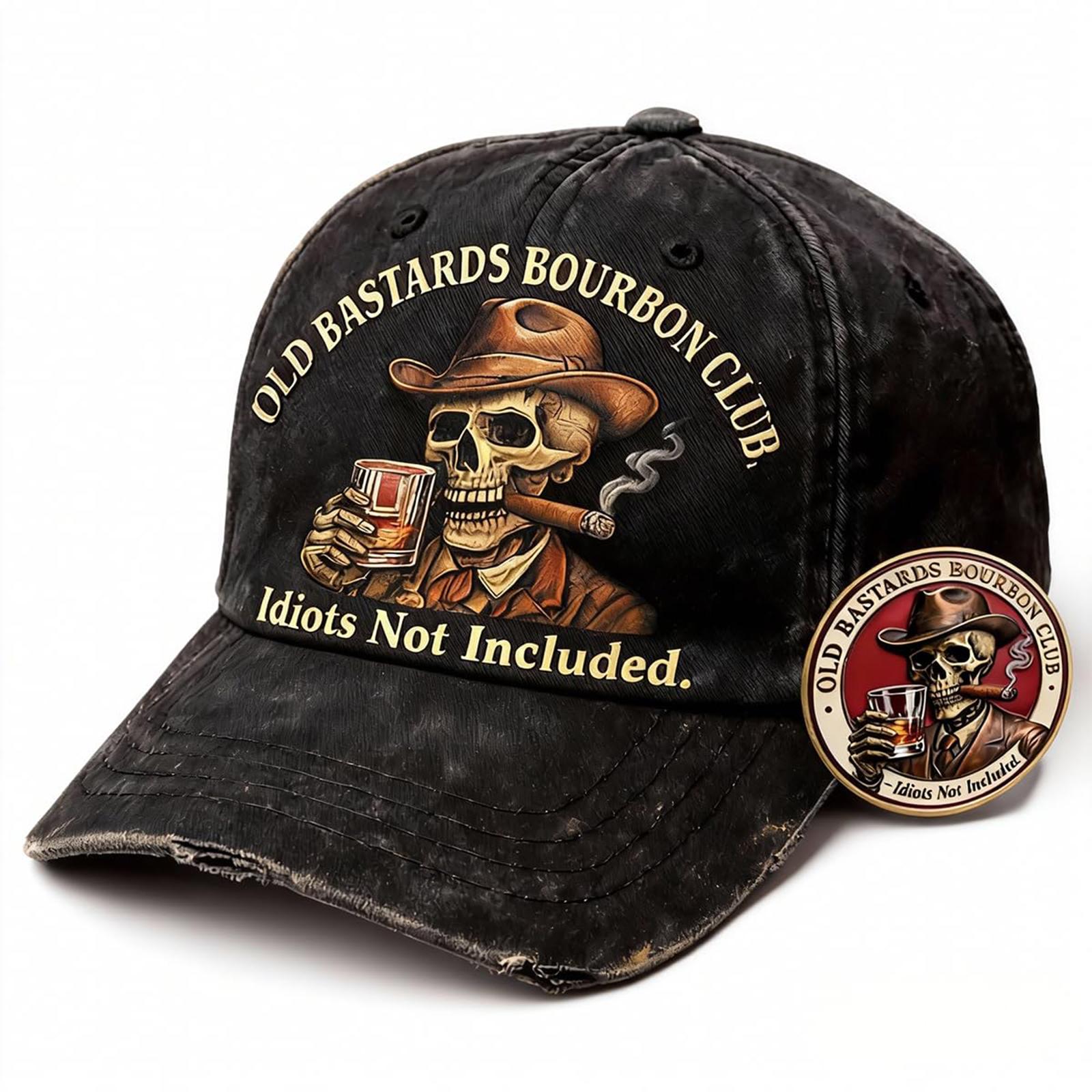 

Мужская и женская памятная шляпа, Потертая регулируемая шляпа от солнца, Забавная шляпа One Size чёрный