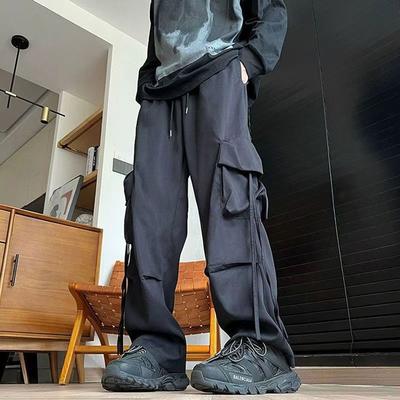 Straight Street Dance Tooling Casual Pants Men's Spring and Autumn New High-waisted Loose Wide-leg Trousers