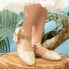 Girls' Retro Lace Velcro Flat Shoes