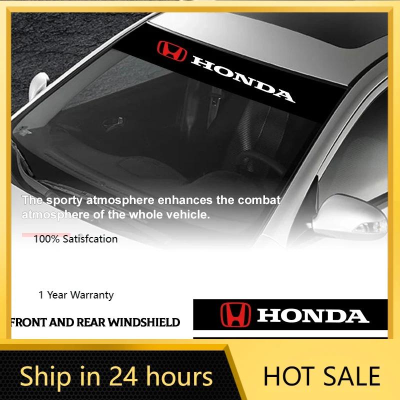 2025 Hot Car Front Windshield Stickers Front and Rear Decorative Emblem For Honda Mugen TypeR Jazz Civic Accord FIT HRV CRV Ody