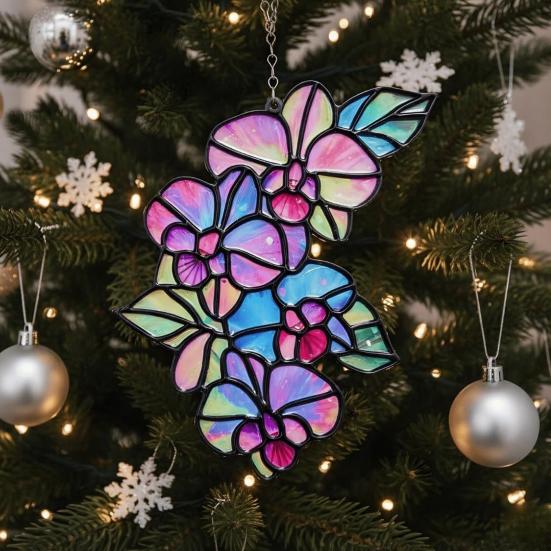 Sonnenfänger Acryl Buntglas-Effekt Schmetterling/Libelle/Fee Ornament Fensterhänger Dekor Feiertagsgeschenk für Frauen Mama Oma