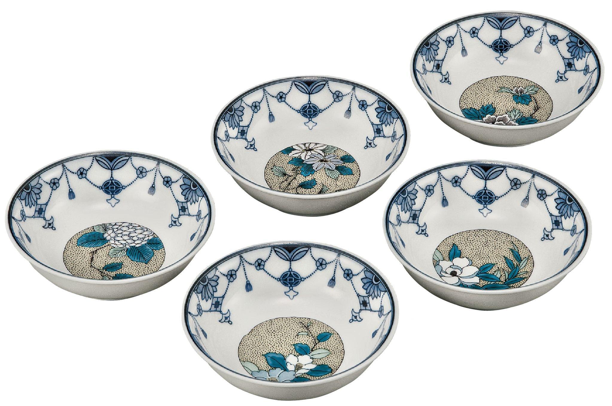 

Kutani ware size small bowl set Yoshidaya Soka 4.5 K4-200