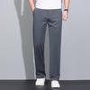 Men's Silk Blend Ice Silk Straight Leg Casual Pants