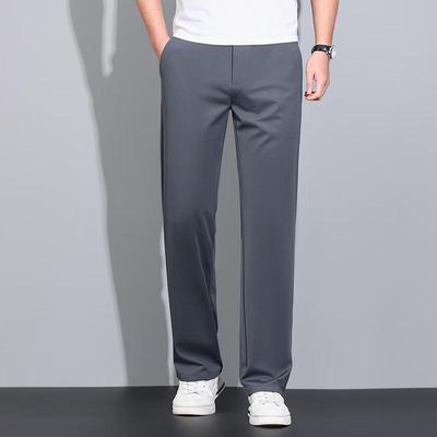 Men's Thin Ice Silk Blend Straight-Leg Casual Pants