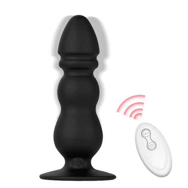 10-Speed Vibrating Prostate Massager - Wireless Remote Control Silicone Anal Plug for Men, G-Spot & Backdoor Stimulation Adult Toy
