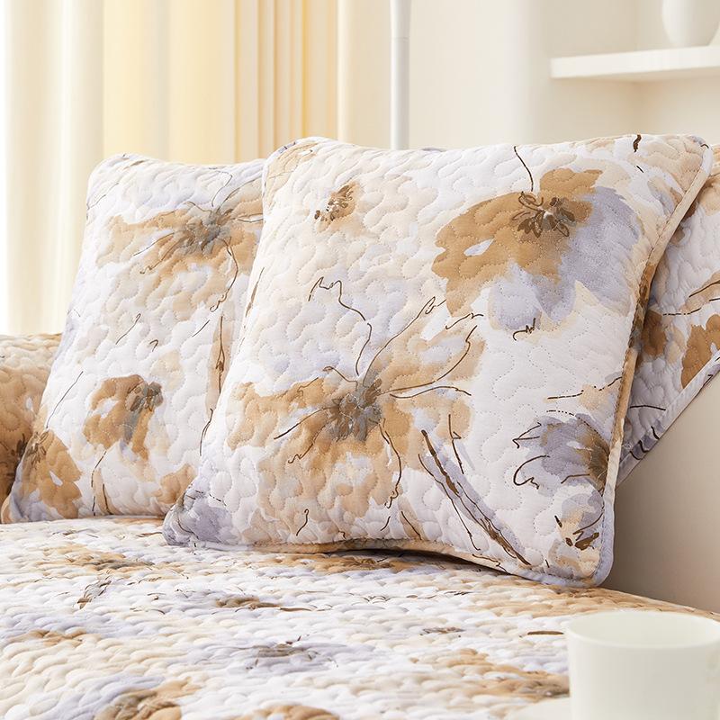 Prosty Materiał Nowoczesna Bawełniana Twill Cztery Pory Roku Antypoślizgowa Poduszka Pokrowiec na Sofę