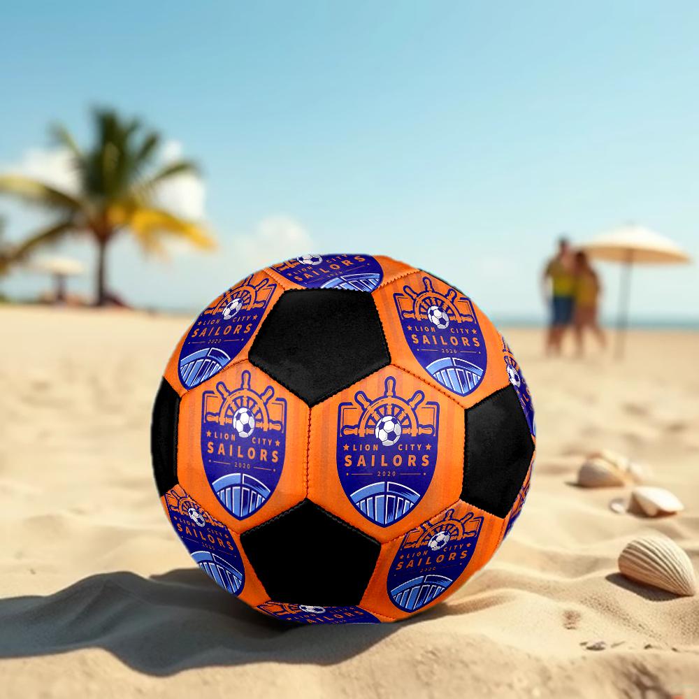 SIZE 5 Lion City Sailors Football Club Soccer Ball Colorful All Ages Machine Stitched PVC Competition Ready Durable High-Bounce