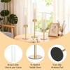 Gold Candle Holders Set of 3, Brass Taper Candle Holders for Candlesticks, Decor for Table Centerpiece, Wedding