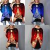 Stylish Women Christmas Tree Tops Long Sleeve Casual Xmas Pullover T Shirt Blouse
