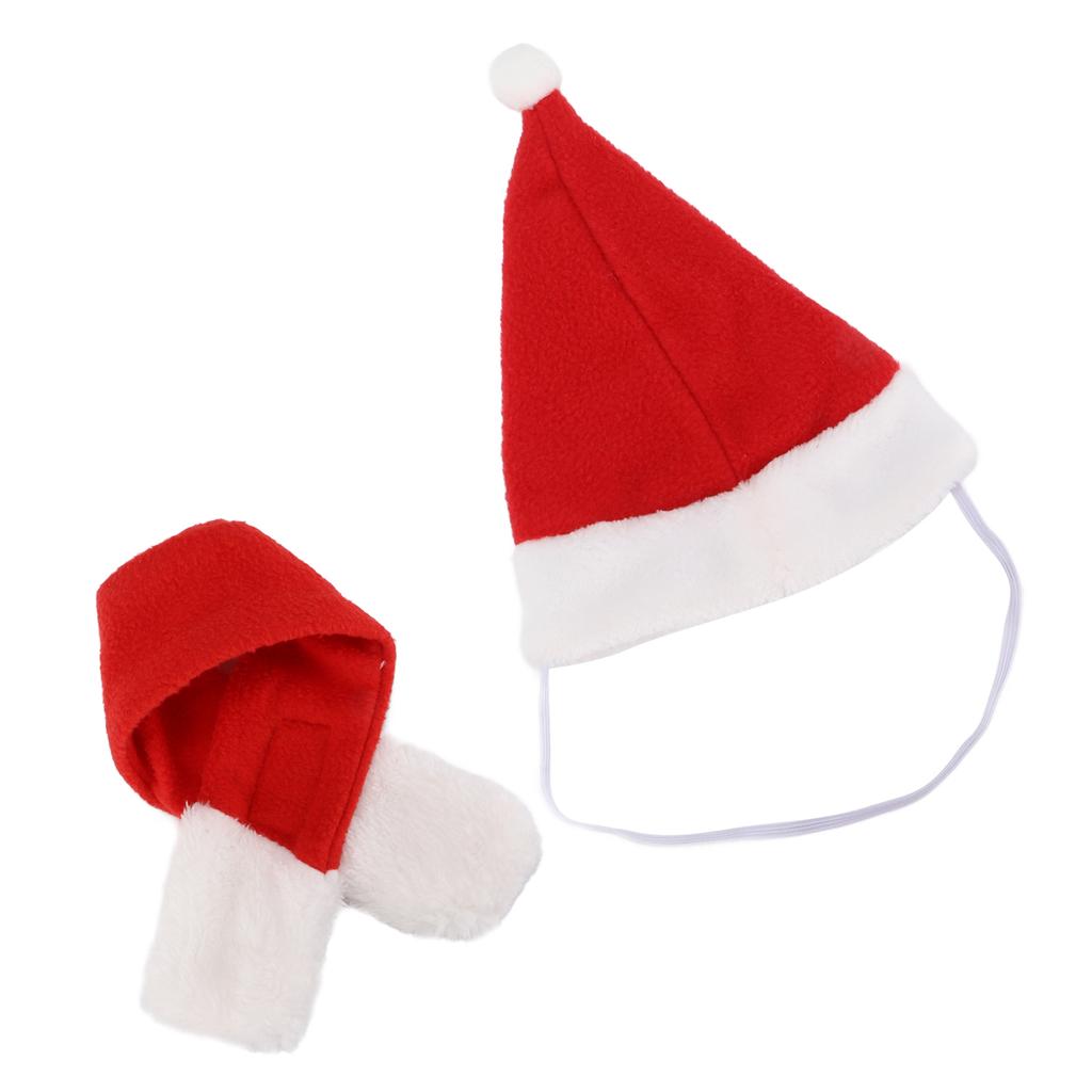 Small Animal Christmas Costume Christmas Scarf and Hat Set for Guinea  Chinchilla and Other Small