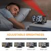 Projection Alarm Clock  Multifunction Intelligent Luminous Clock Bedroom Large Screen Digital Clock 180℃ Back and Celling Projec