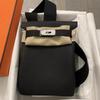 2025 New Kelli Breast Bag Fashionable Mini Simple Lychee Pattern Togo First Layer Cowhide Single Shoulder Women's Leather Bag
