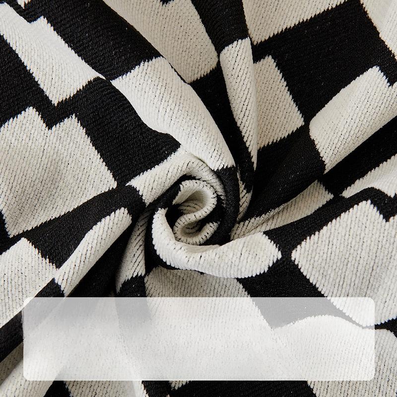 High-Grade INS Style Geometric Plaid Sofa Towel Chenille Anti-Scratching Sofa Cover All-Inclusive Universal Cover Cloth Blanket