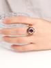 Natural Gemstone South African Amethyst Ring Women's Fashion 925 Sterling Silver Light Luxury Jewelry Anniversary Party