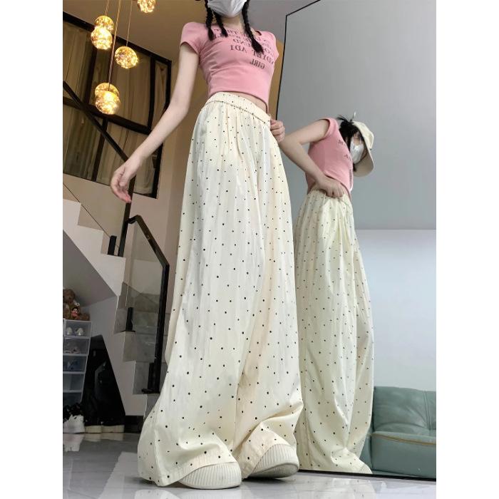 

Mint Mambo Yamamoto Pants Women s Summer Thin Lazy Wind Loose and Versatile Trend Skinny Casual Straight Wide Leg Pants S абрикосовый