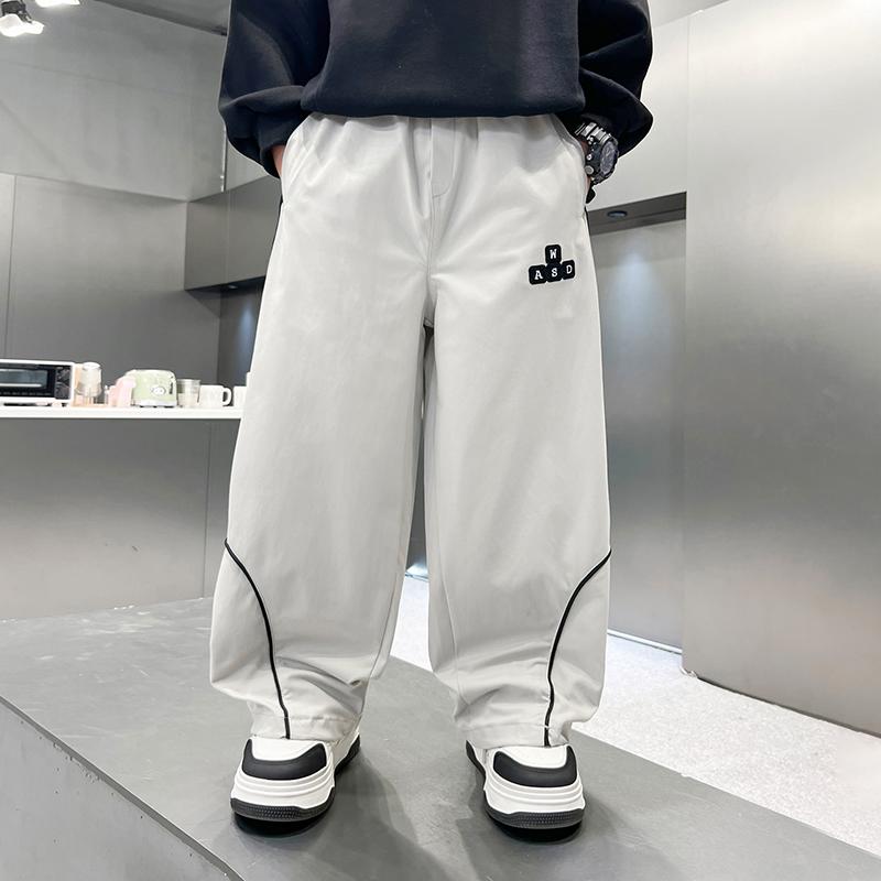 Boys' Wide Leg Pants Spring and Autumn 2025 New Korean Edition Children's Sports Pants Loose Middle and Large Children's Casual Pants