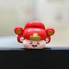 1/4Pcs God of Wealth Figurine Computer Monitor Decoration Cartoon Chinese Immortals Statue Resin Sculpture Car Dashboard Ornament