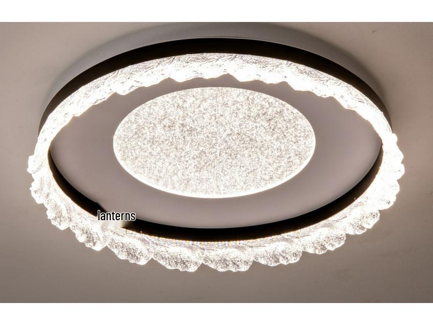 Italian Modern Minimalist Ceiling Light – Ice Crack Pattern, Full Spectrum, Round Design for Living Room and Hall.