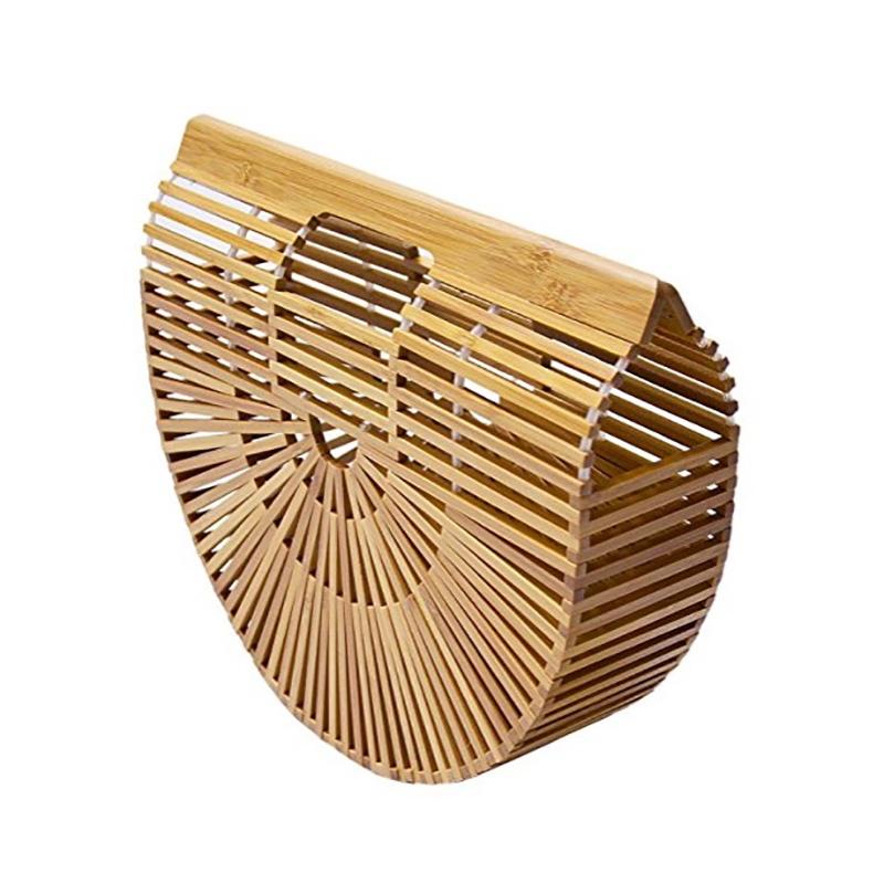 Traditional Handmade Bamboo Womens Shoulder Bag With Practical Size And Elegant Appearance