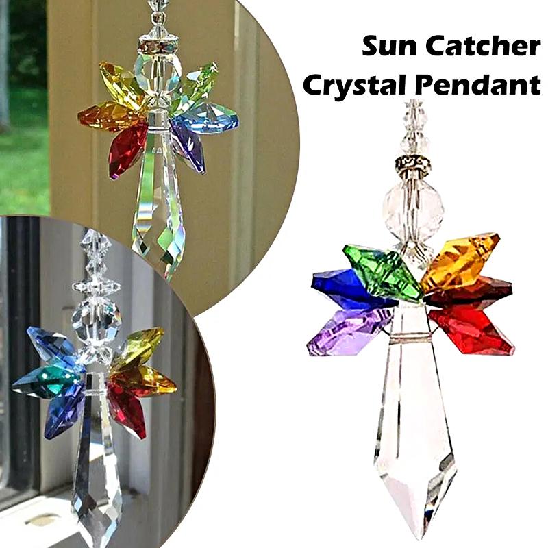 

1 шт. красочное украшение для дома хрустальный сад радужный ловец солнца ангел-хранитель блестящий красивый