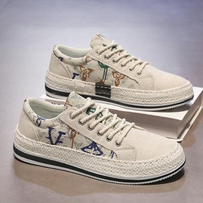 Men's Canvas Shoes Men Outdoor Trendy All-match Sneakers Handmade Cloth Breathable Vulcanized Shoes Comfortable Flat Shoes