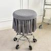 Soft Full-Coverage Bar Round Stool Cover Elastic Thickened Round Chair Cover Washable with Skirt Hem Seat Chair Slipcover