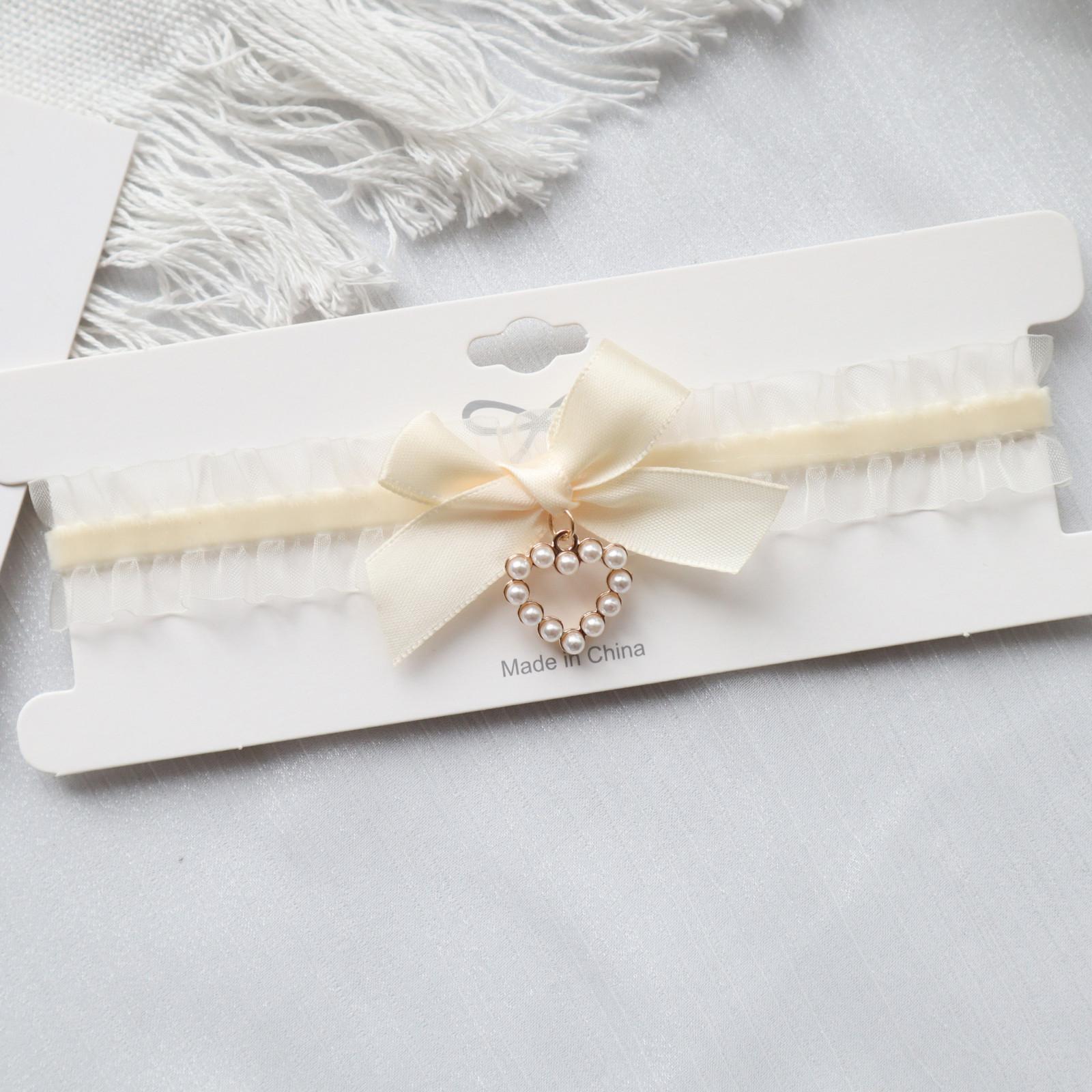 

Ремешок на шею, ожерелье Court Gothic Spicy Girl, кружевное ожерелье, ошейник-цепочка на ключицу бежевый