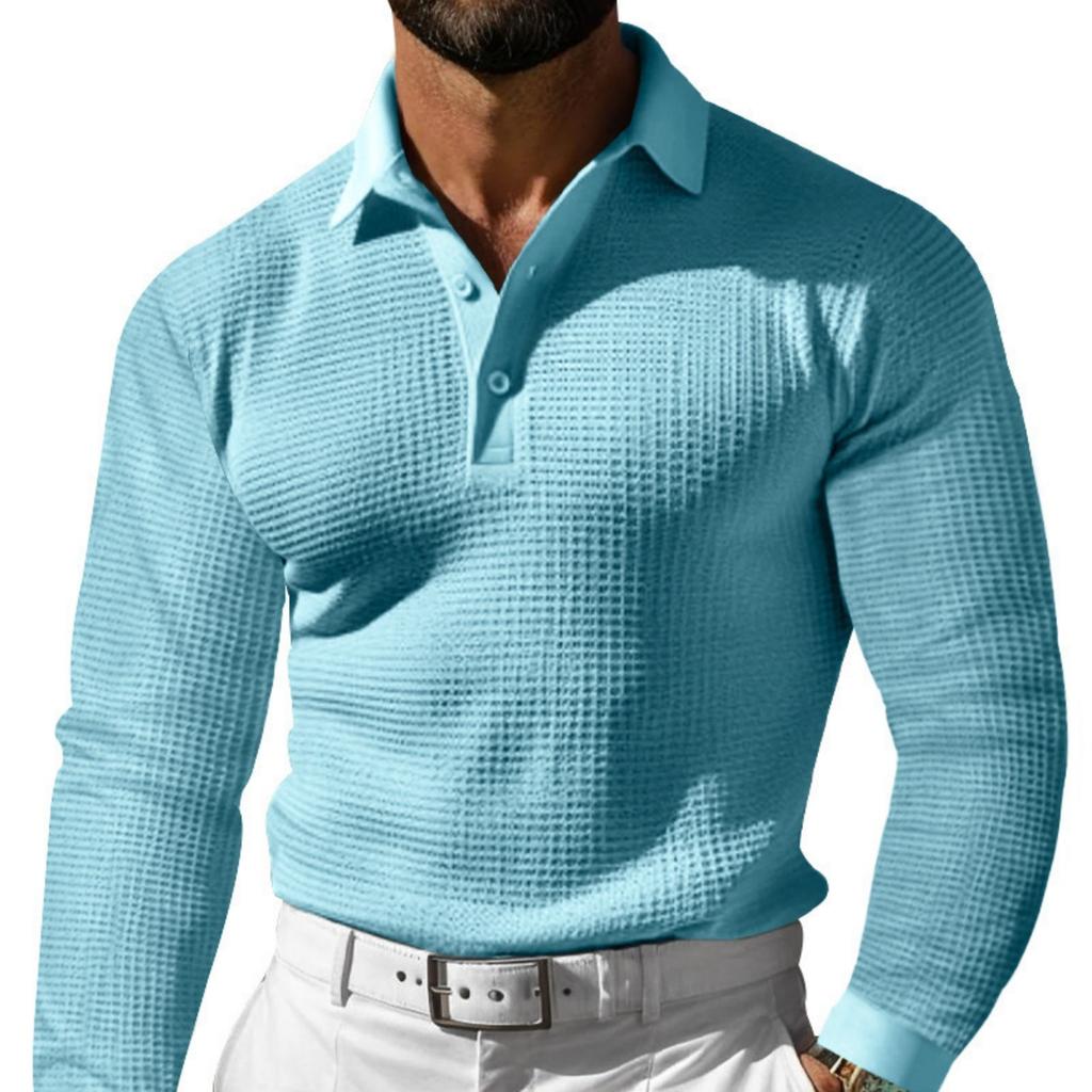 Men's Shirts Buttons Fashion Crewneck  Pullover Long Sleeve Summer Collared Retro Casual Business Blouses