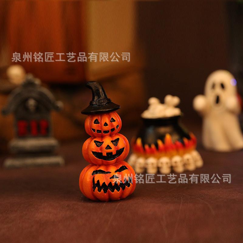 Halloween Spukhaus Solarlicht Harz Ornament Spukfest Geheimer Raum Horror A Piao Arrangement Requisiten Atmosphärische Ornamente