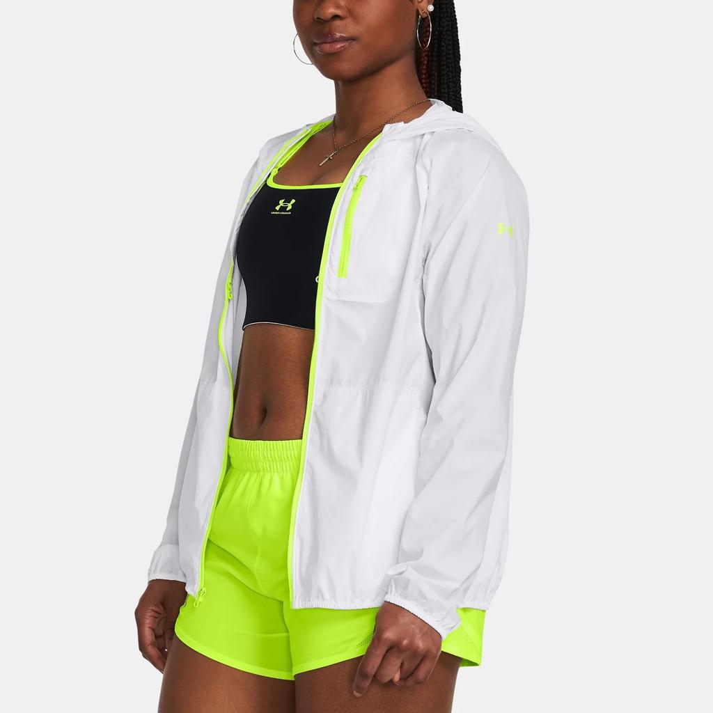 Under Armour Solid Color Breathable Hooded Long Sleeve Jacket Women Jackets White 1381881-100