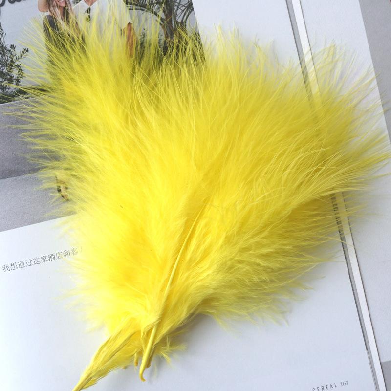 50Pcs Macaron Feather Color Turkey Full Velvet, Dream Catcher Hair Accessories Diy Handmade Materials Bouquet Stage Wedding Decoration