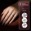 Vintage Cross Diamond Ring for Women Retro Style Simple Punk Luxury Versatile Open Finger Ring Women's Personality Gift