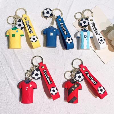 Chaveiro de Camisa de Desenho Animado da Copa de Futebol Pingente de Mochila Acessórios Criativos de Estrela Presente