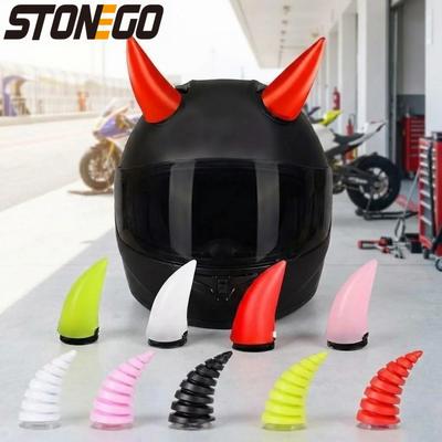 Teufelshorn Motorradhelm Dekoration Motocross Vollgesichts Offroad Helm Zubehör Auto Kopfbedeckung Styling Helmteile