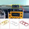 Aluminum Alloy For Toyota FJ Cruiser 2007-21 Compass Inner Ring Decorative Frame Triptych Combination Decorative Cover Dashboard