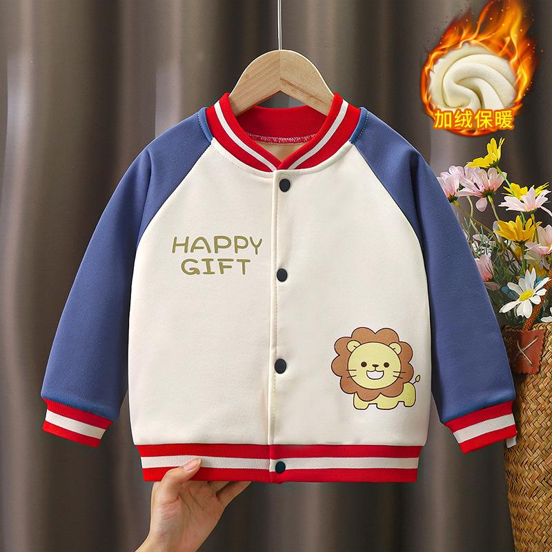 1-6T Spring Kids Jacket Boy Coat Autumn Baseball Uniform Cotton Light Outerwear Baby Toddle Child Outerwear