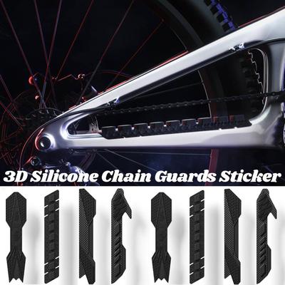 3D Silicone Bike Chain STICKER Anti Scratch Protector MTB / Road Bicycle Anti-Slip Sticker Protection Frame Guard Protection