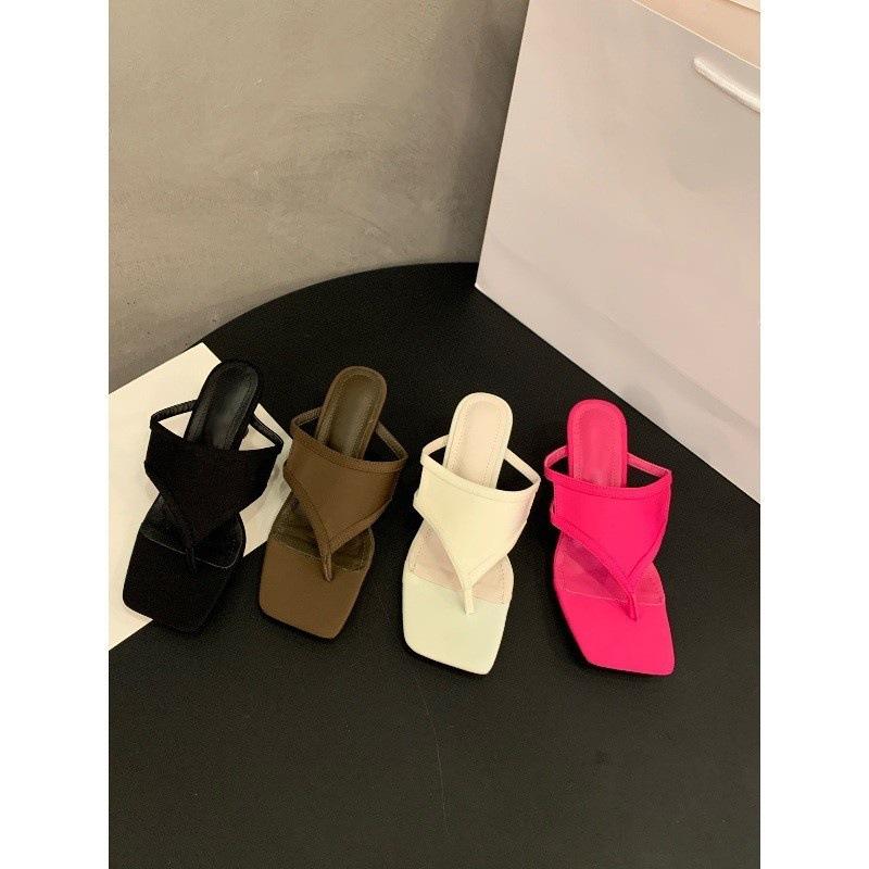 French Pinch Flip-flops Shoes Women's Shoes Summer Wear 2025 New Internet Celebrity Temperament Sandals High Heels Sandals