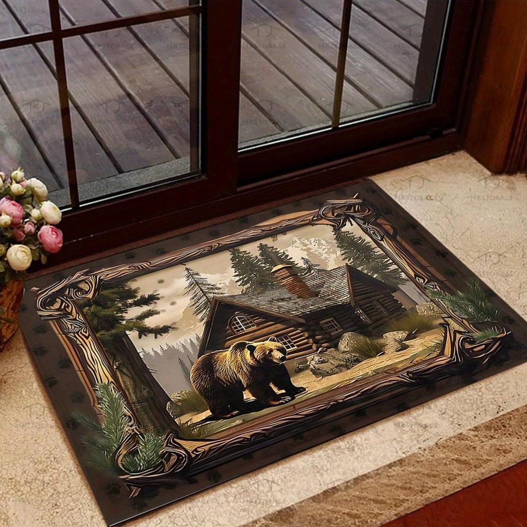 

Country Style Bear Pattern Doormat - Durable Non-Slip Rug for Balcony , Garden , Living Room & Bathroom Home Decor 40x60cm