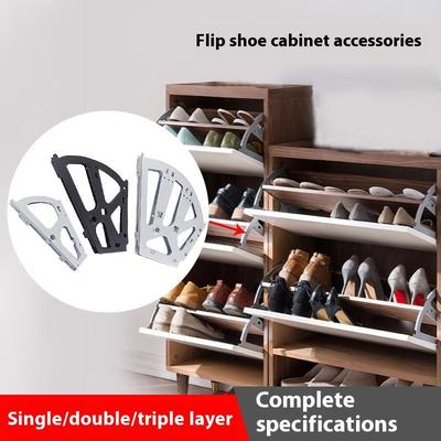 2Pcs Hardware Furniture Hinge 1/2/3 Layer Shoes Drawer Cabinet Hinge Rack Stainless Steel Foldable Shelf Accessories