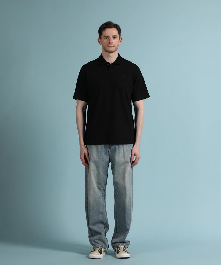 PANICALE Black Logo Short Sleeve Polo Shirt (Type B)