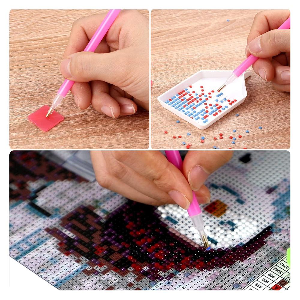 6pcs Plastic Rhinestone Painting Tray Large Size DIY Craft Organizer Tray Painting Accessories