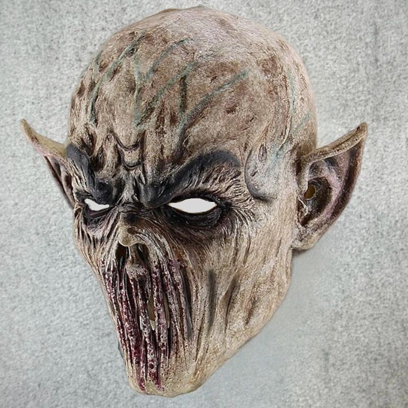 Halloween Mouthless Alien Horror Mask, Popular Latex Headgear for Role Play Mouthless Alien