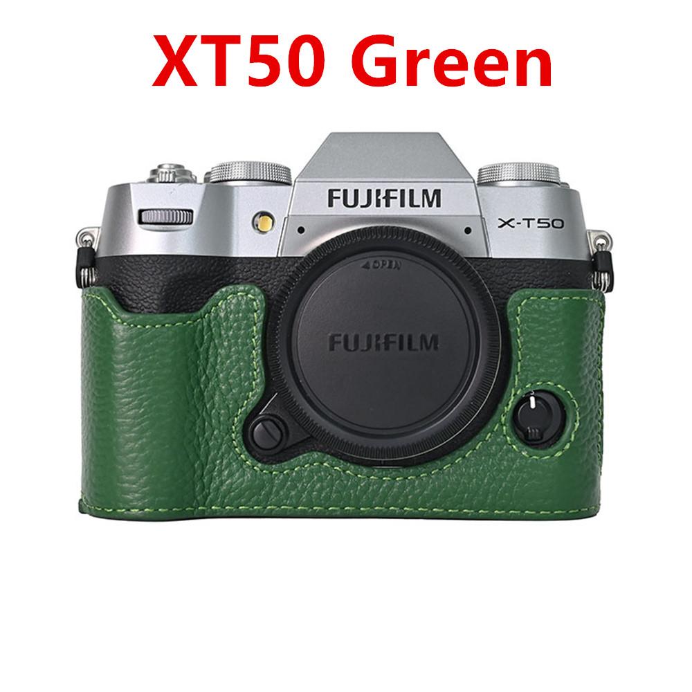 Halbkörperhülle aus echtem Leder für Fujifilm XE5 XT50 X100VI XHalf Fuji X-E5 X-T50 X-Half x100vi Untere Abdeckung mit Batterieöffnung