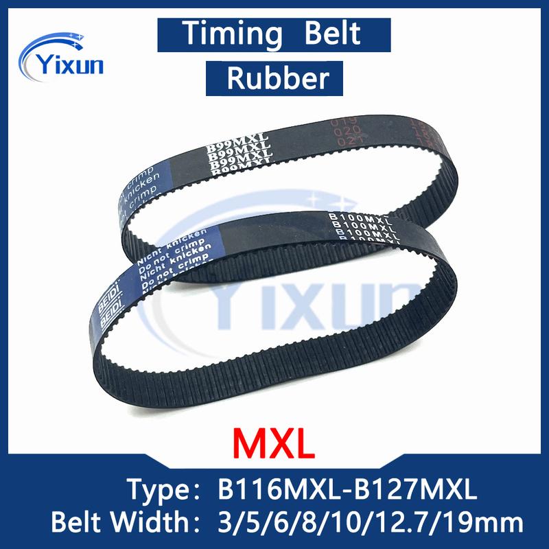 MXL Loop Timing Belt B116 B117 B118 B119 B120 B121 B122 B123 B124 B125 B126 B127 Width 3/5/6/10/19mm For 3D Printer Toothed Belt B116MXL-(116 Teeth)