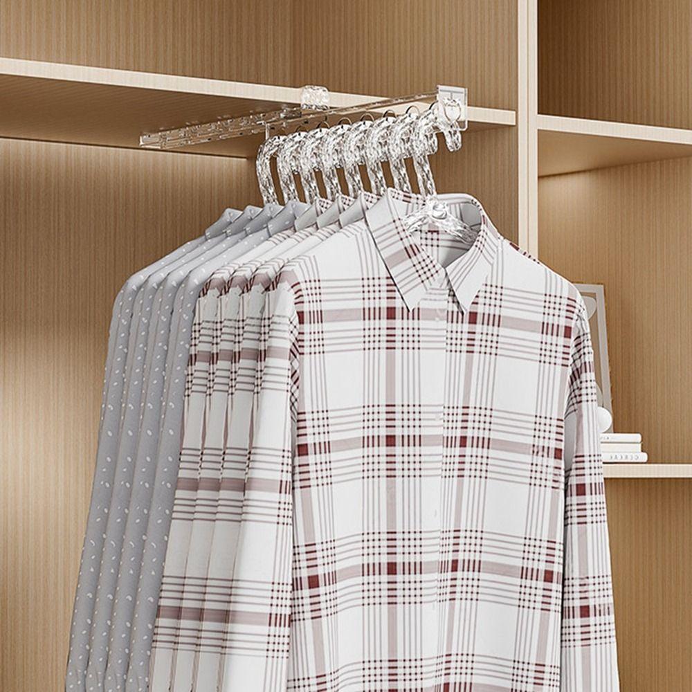 Pull Out Retractable Cabinet Sliding Rack Clear Built-In Trouser Rack  Wardrobe