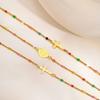 Sideway Cross Virgin Mary Choker Necklace for Women, Colorful Beaded Adjustable Chain, Baptism Jewelry  Non Tarnish