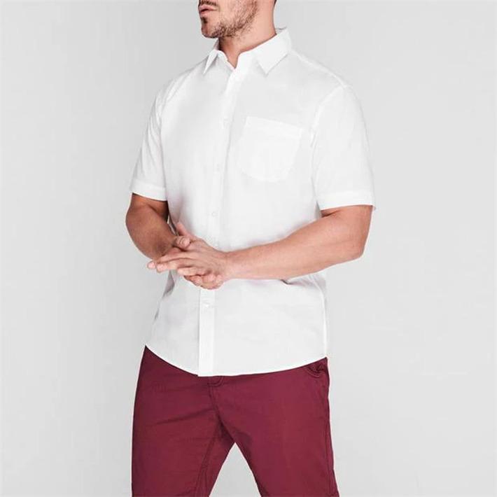 Pierre Cardin White Short Sleeve Shirt, Size 4XL