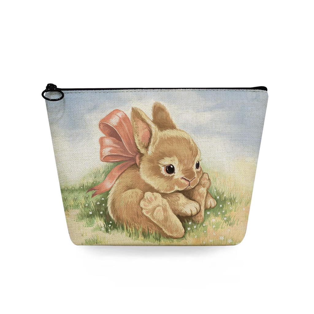 Women Cute Rabbit Print Cosmetic Bag Toiletries Organize Travel Storage Case 6790