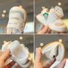 Breathable Mesh Baby First Walker Shoes - Soft Sole, Anti-slip, Cartoon Design, Velcro Closure for Boys and Girls, Spring/Autumn.
